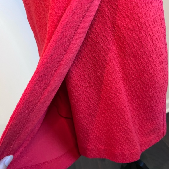 Maeve Red Tulip Hem Knit Dress Size Medium with Exposed Back Zip Up Size Med - Picture 7 of 13